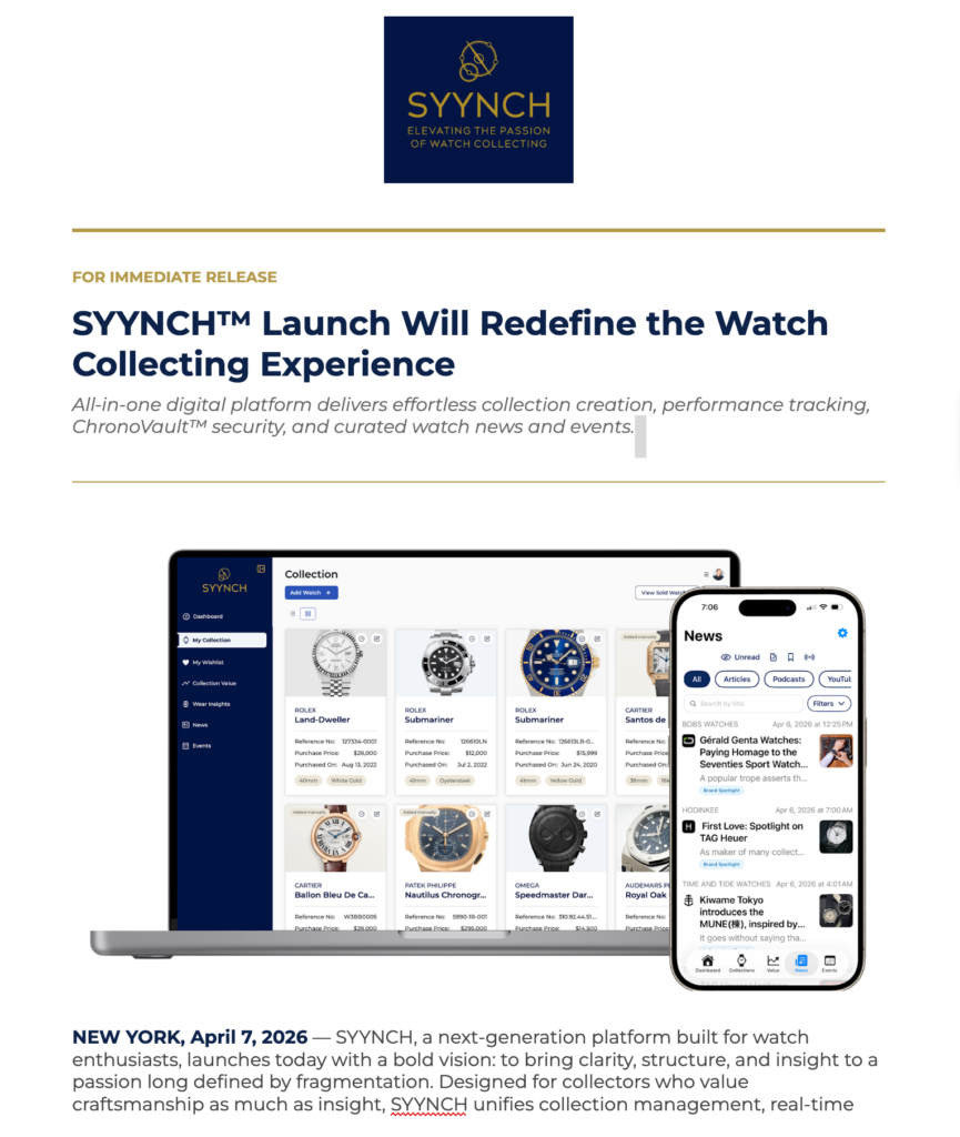 SYYNCH April 7 Press Release