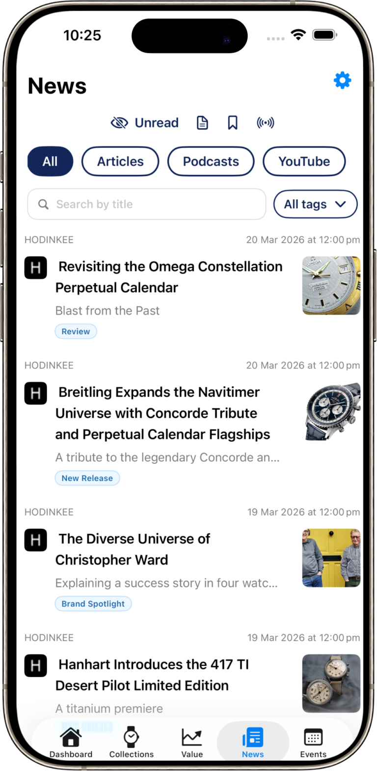 SYYNCH News feature on iOS
