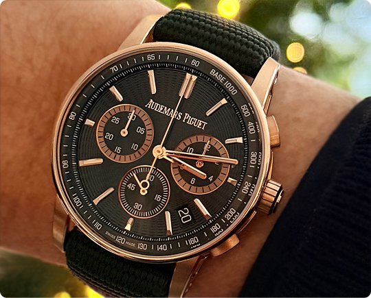 Beautiful black luxury watch